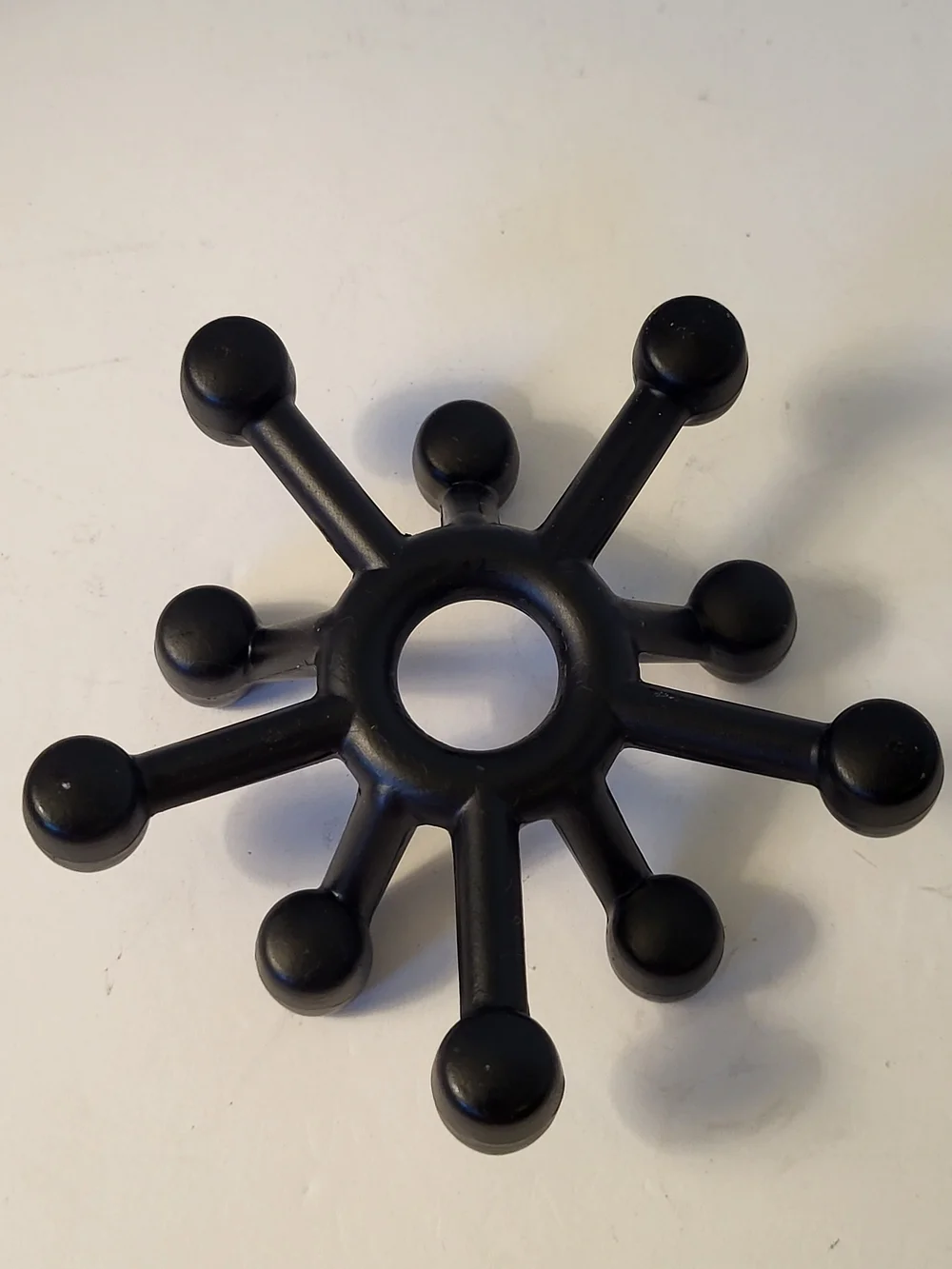 Black MCM 1960S 10pt Atomic Star Tiny Taper Candle Holder